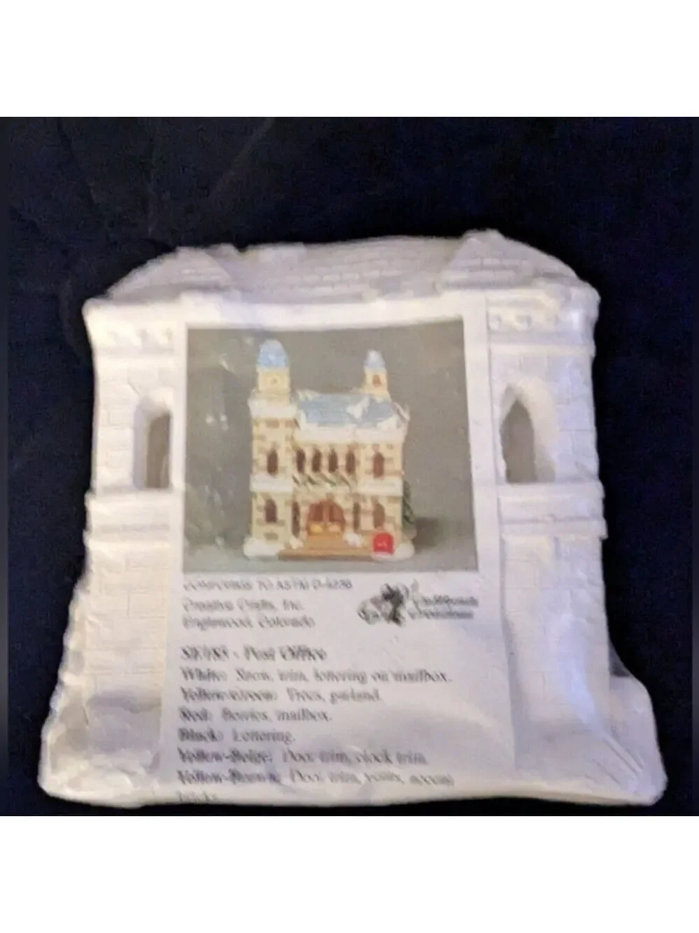 Vintage Christmas village ceramic sealed California Creations SE185 Post Office